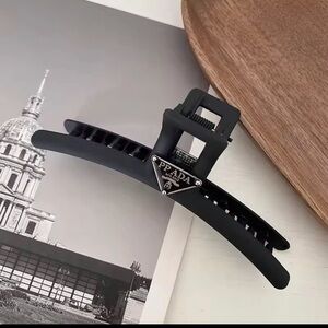 Prada Matte Black Hair Accessory